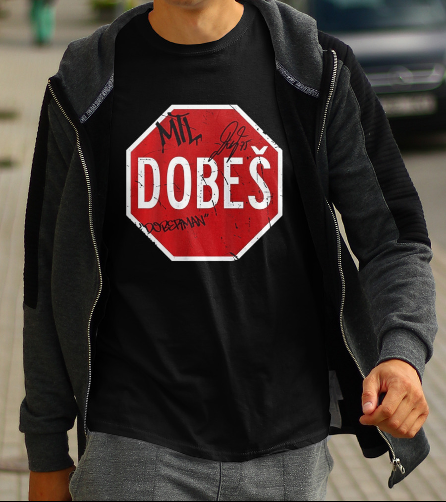 MTL Jakub Dobes NHL Dobesman Stop Sign Montreal Canadiens T-Shirt