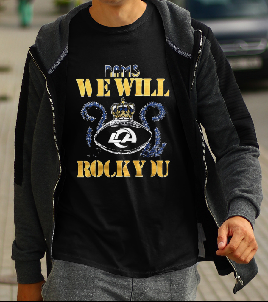 Rams We Will Rock You Crown 2026 LA T-Shirt