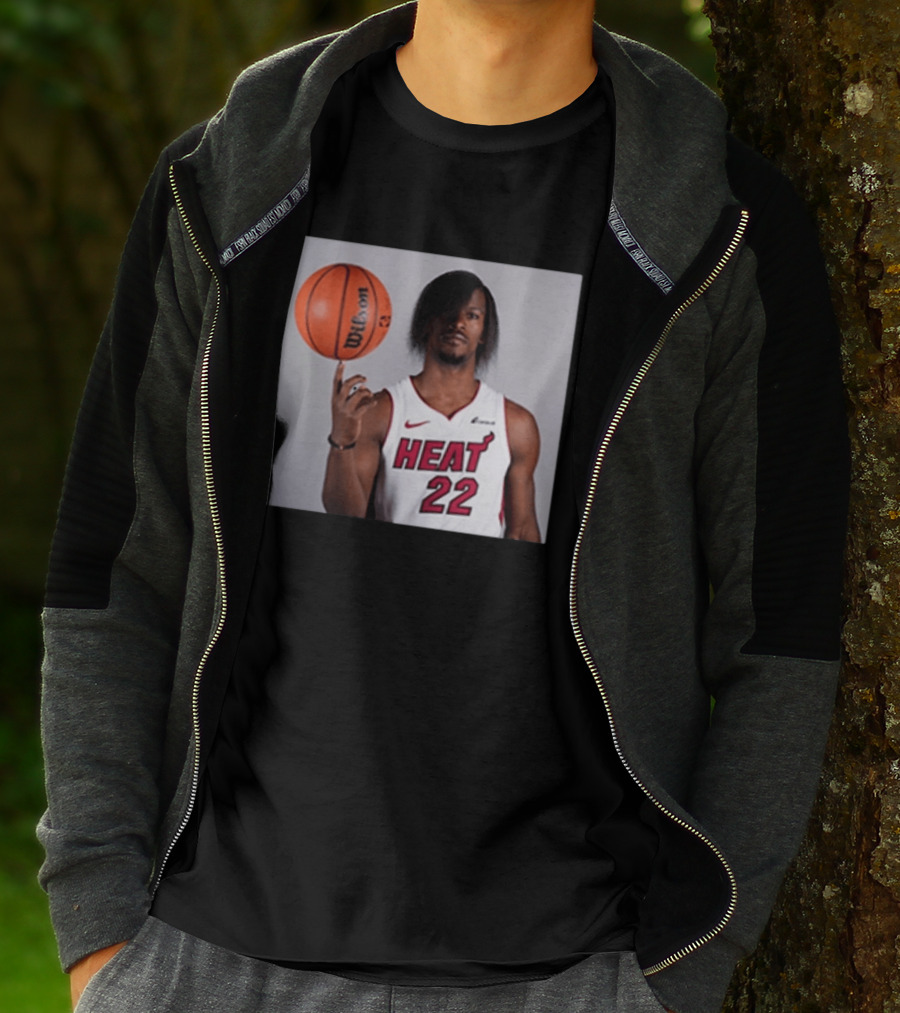 Jimmy Butler Miami Heat 22 Wilson Basketball Nike T-Shirt