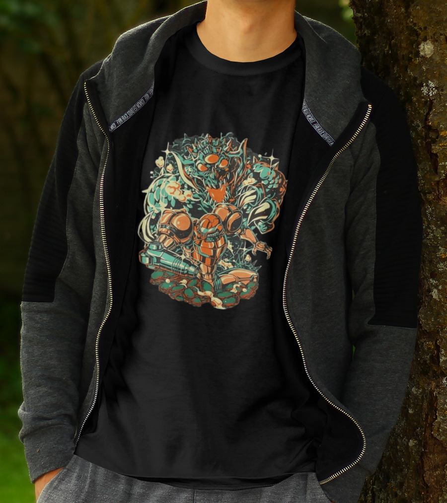 Metroid Samus Aran Kraid Catastrophic Day Retro Gaming T-Shirt