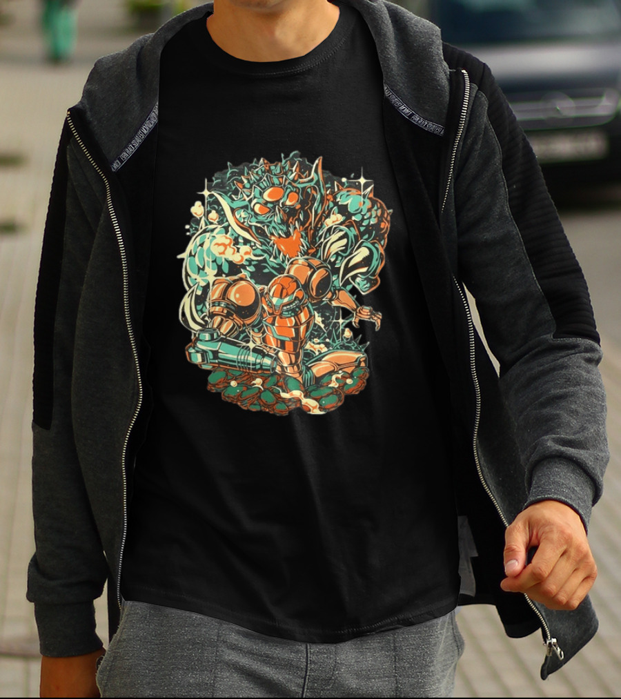 Metroid Samus Aran Kraid Catastrophic Day Retro Gaming T-Shirt