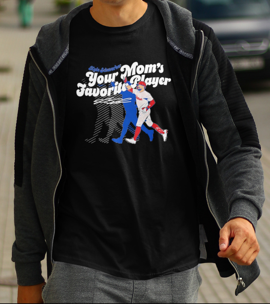 Kyle Schwarber Your Mom's Favorite Player Philadelphia Phillies Baseball Signature T-Shirt