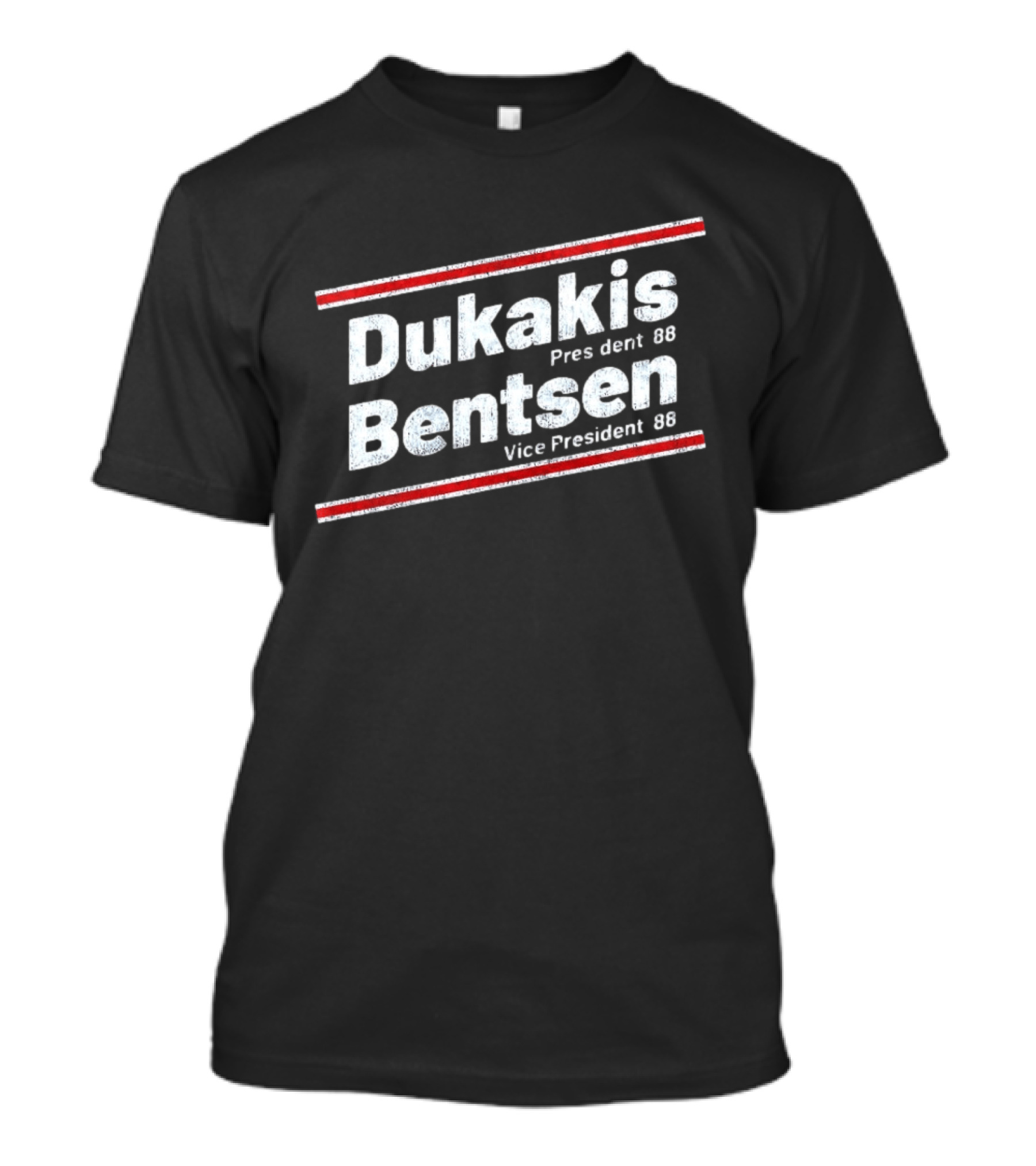Dukakis Bentsen President 88 Vice President 88 Retro Campaign T-Shirt