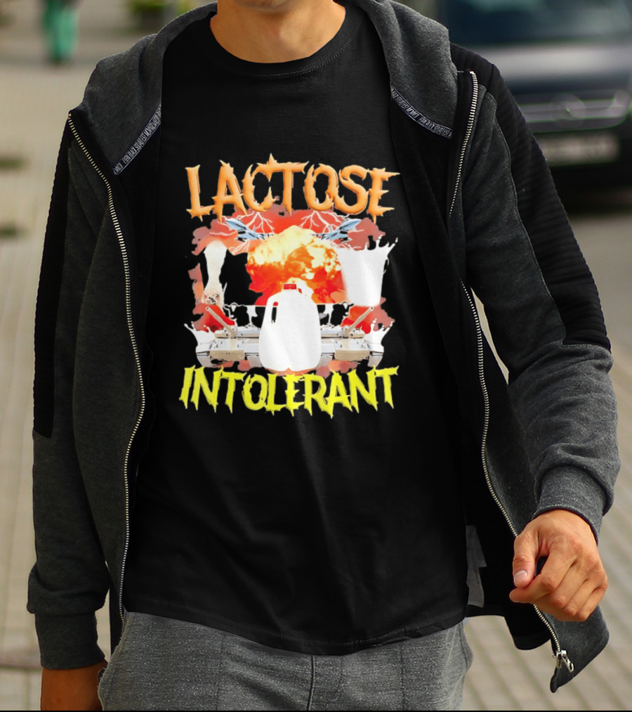 Lactose Intolerant Explosive Milk Jug Meme T-Shirt