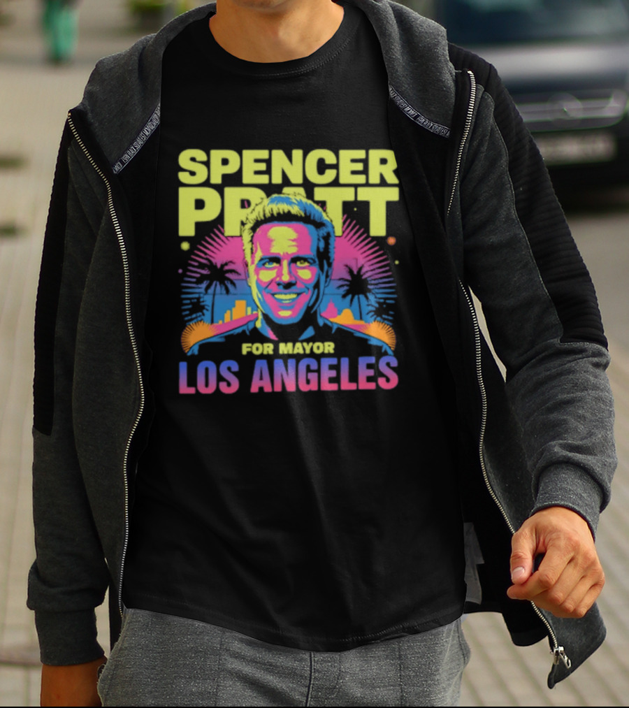 Spencer Pratt For Mayor Los Angeles Neon Pop T-Shirt