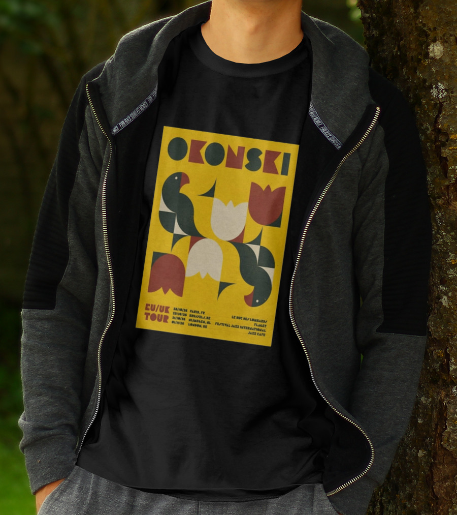 Okonski EU UK Tour 2026 Paris Brussels Nijmegen London Jazz Shows T-Shirt