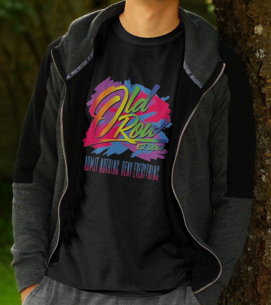 Old Row Neon Stroke EST 2014 Admit Nothing Own Everything T-Shirt