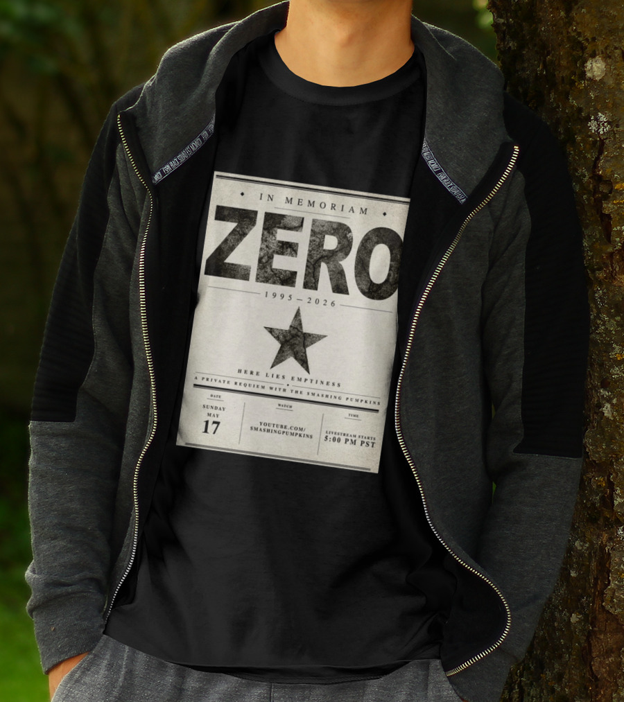In Memoriam Zero 1995 2026 A Private Requiem With The Smashing Pumpkins May 17 Livestream 5:00 PM PST T-Shirt