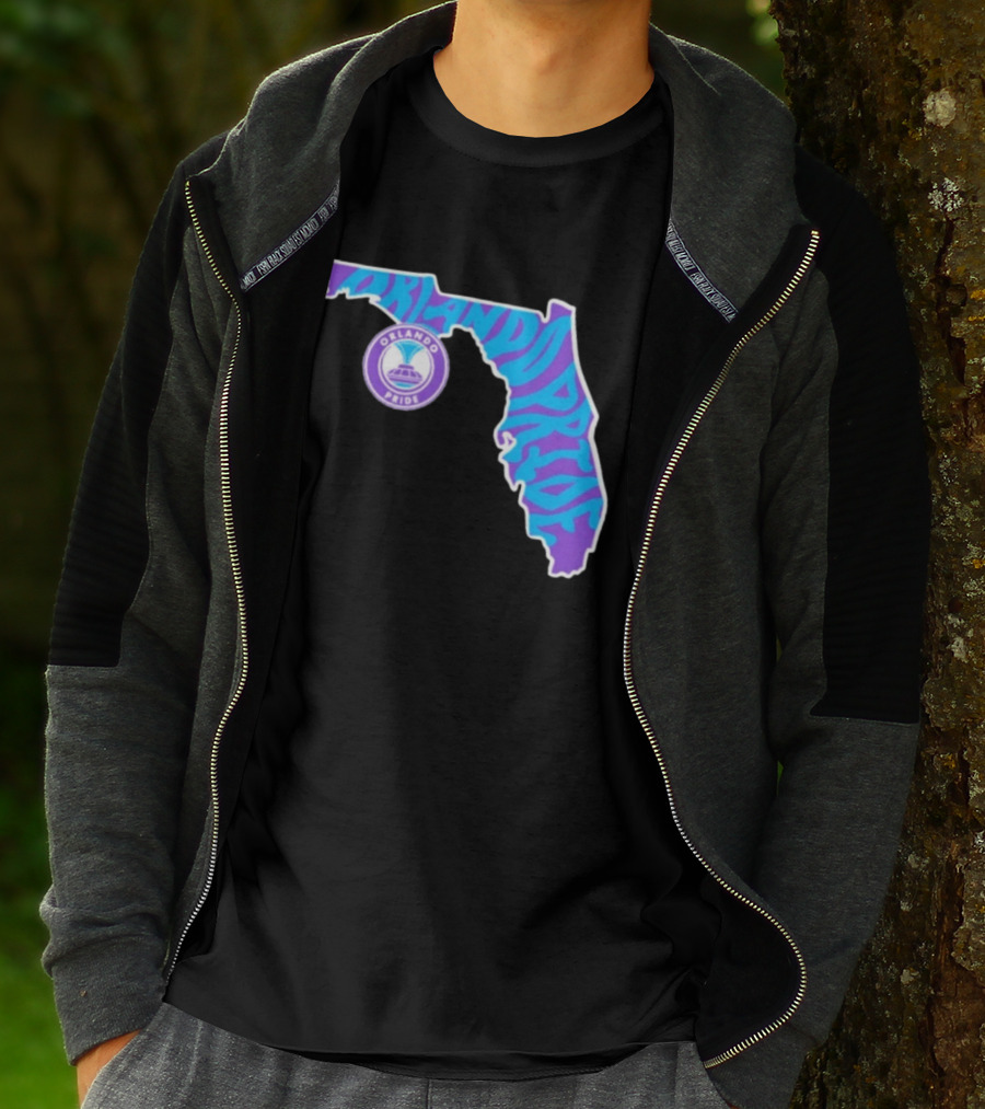 Orlando Pride Groovy State Of Florida Map Team T-Shirt