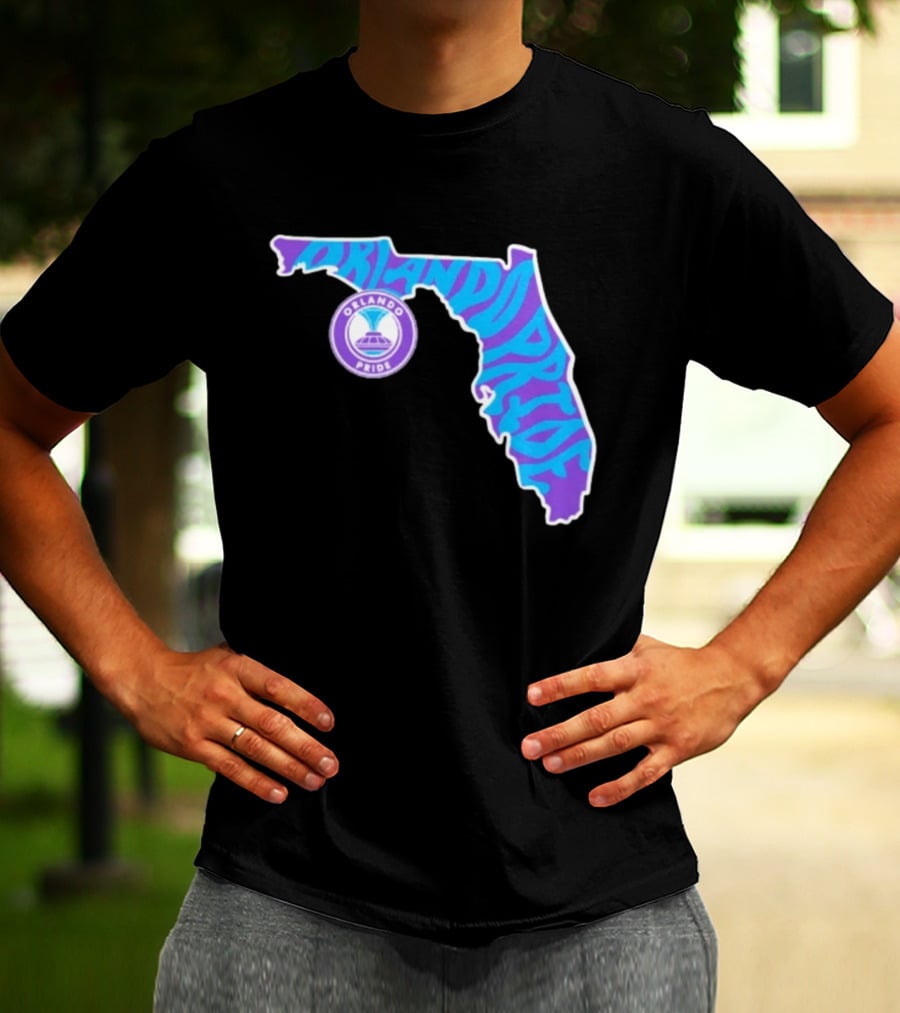 Orlando Pride Groovy State Of Florida Map Team T-Shirt