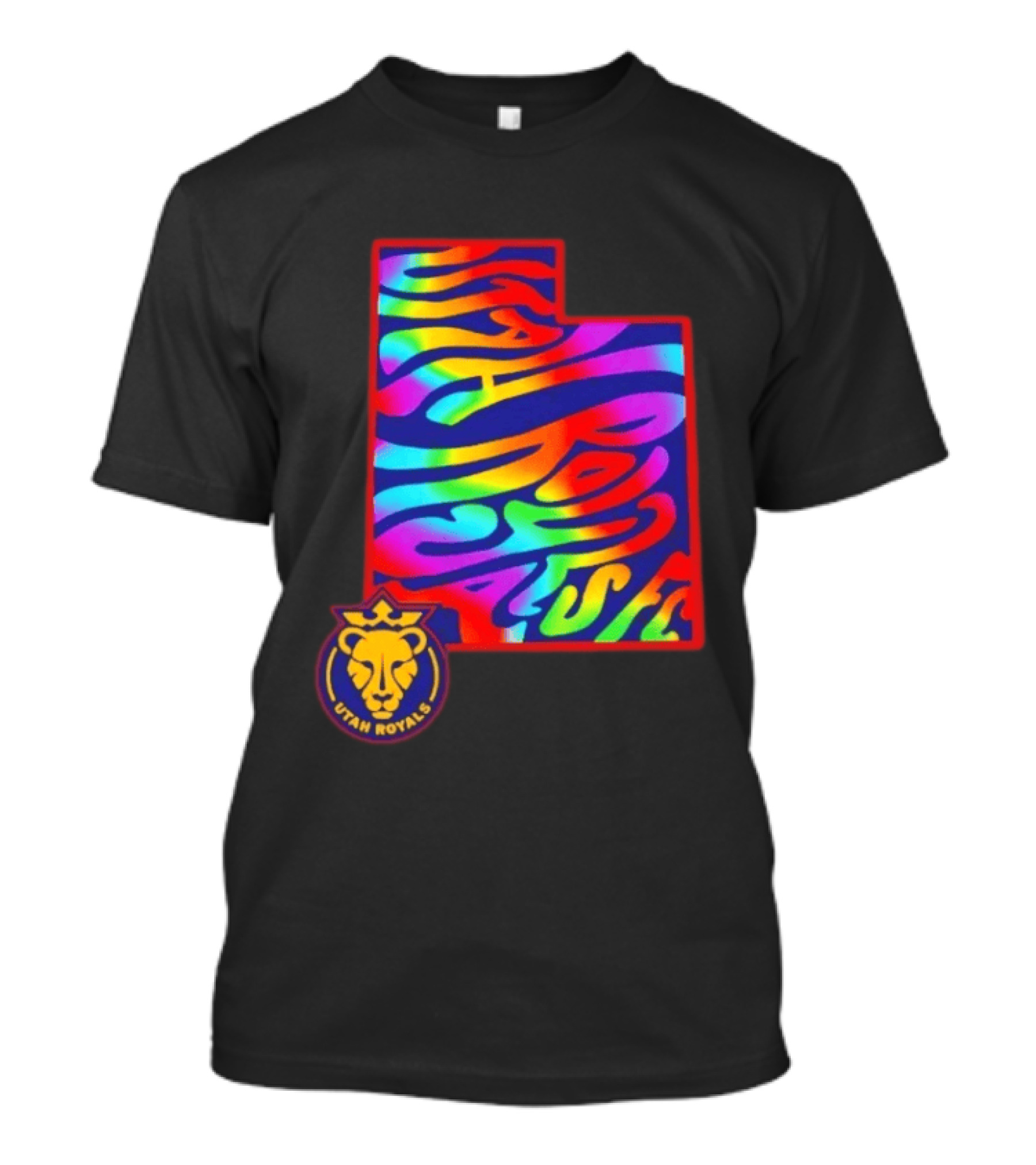 Utah Royals FC Pride Groovy Rainbow State T-Shirt