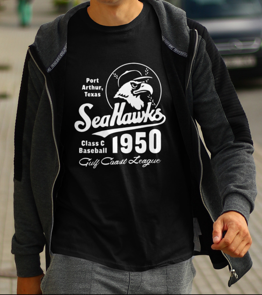 Port Arthur Texas Seahawks Class C Baseball 1950 Gulf Coast League T-Shirt