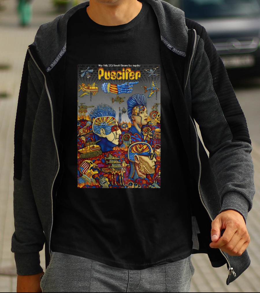 Puscifer May 14 2026 Greek Theatre Los Angeles CA Psychedelic Concert T-Shirt