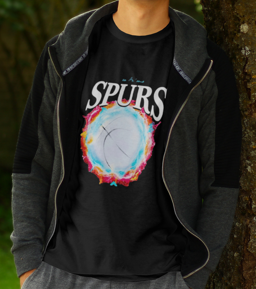 San Antonio Spurs Basketball Cosmic Energy Burst 2026 T-Shirt