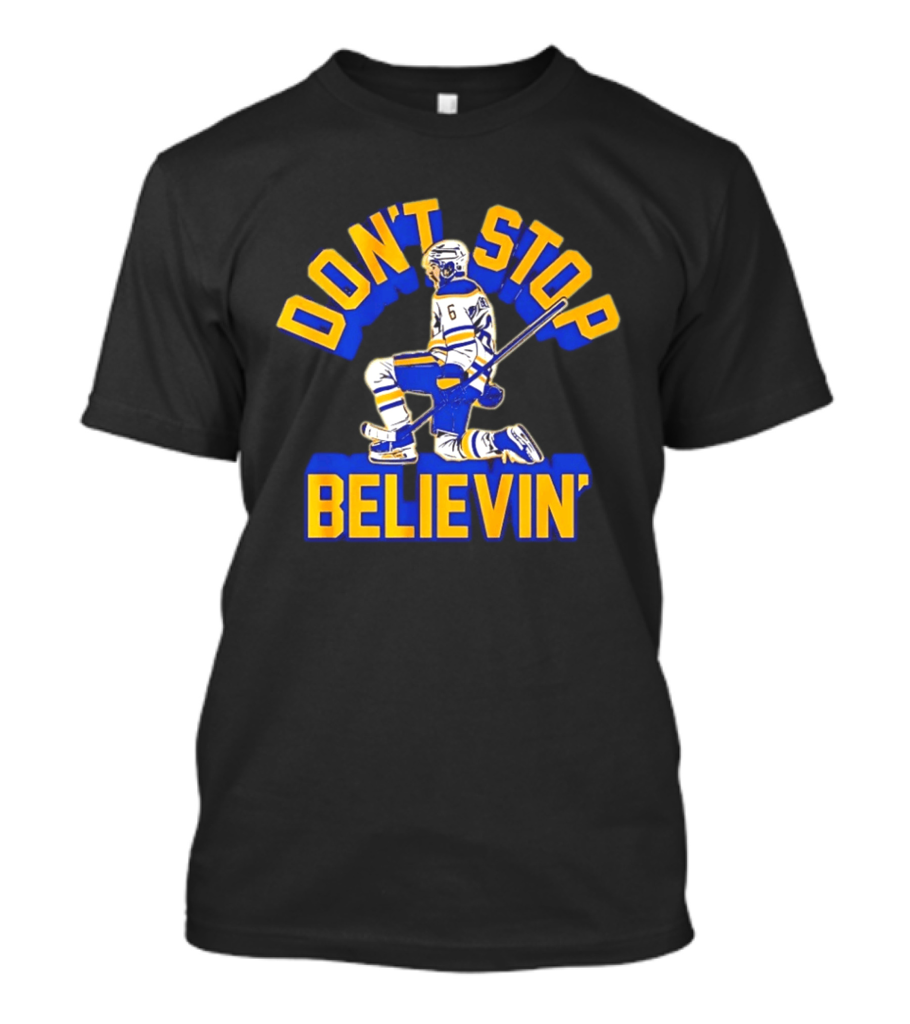 Buffalo Sabres Zach Benson Number 6 Don't Stop Believin T-Shirt