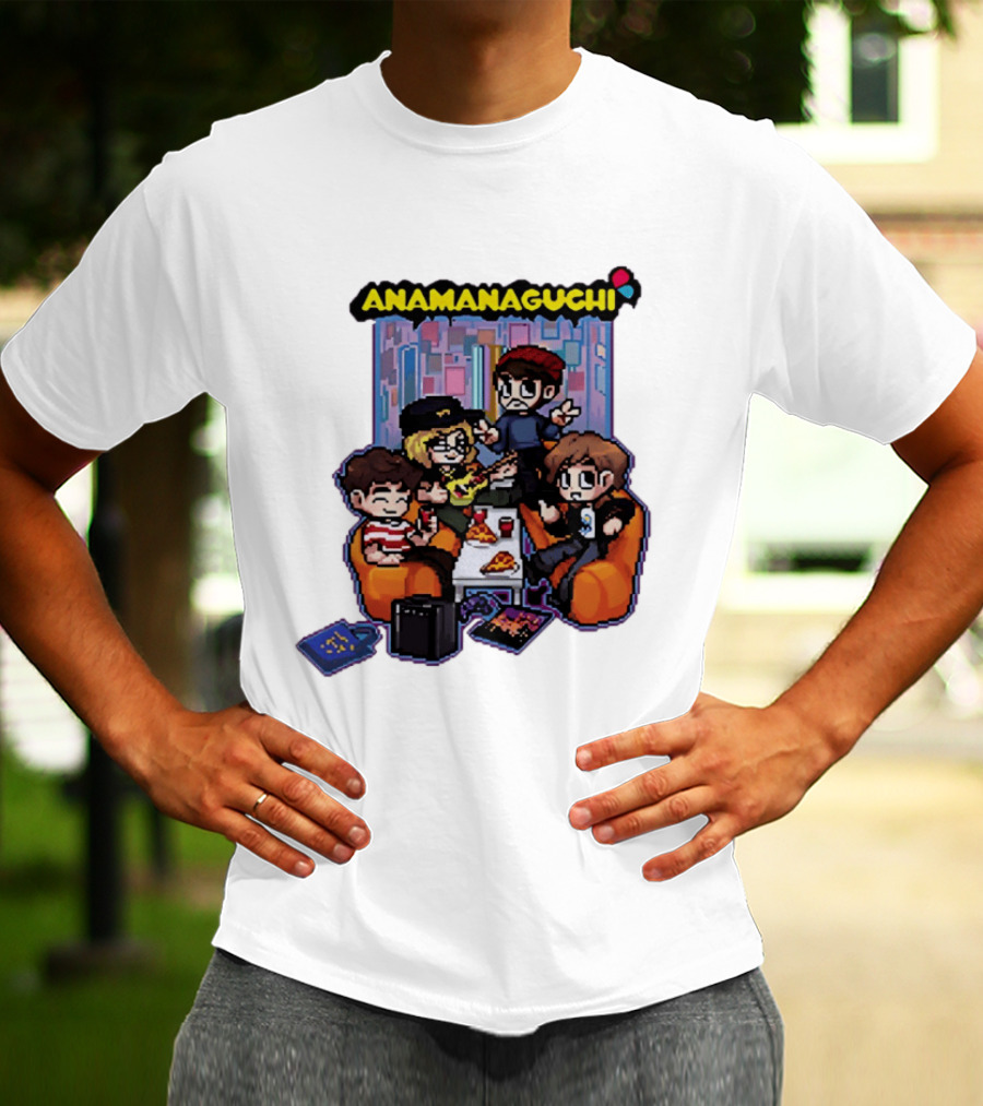 Anamanaguchi Scott Pilgrim Vs The World The Game Retro Pixel Art Scene T-Shirt