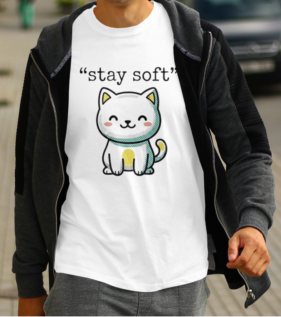 Stay Soft Cute Cat T-Shirt