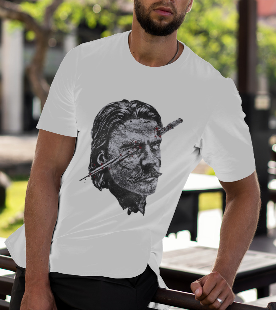 Chud The Builder Black And White Drawing With Eye Injury Dalton Eatherly T-Shirt