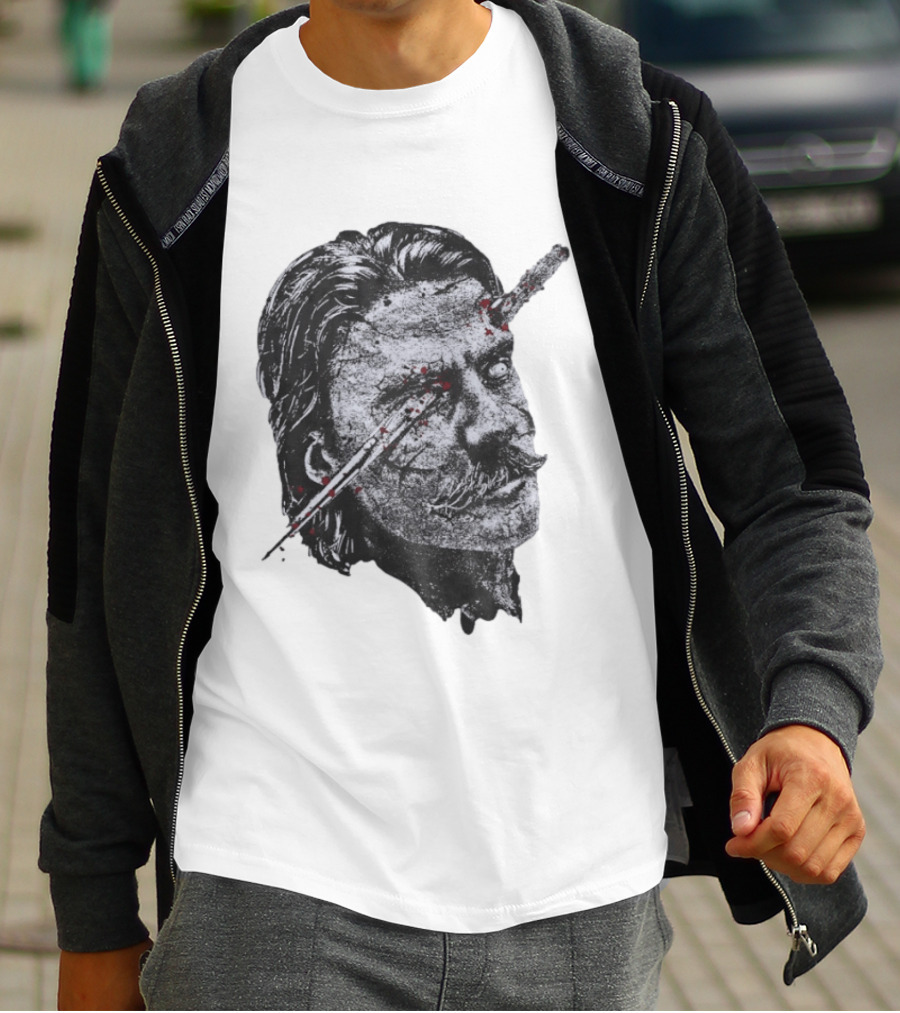 Chud The Builder Black And White Drawing With Eye Injury Dalton Eatherly T-Shirt