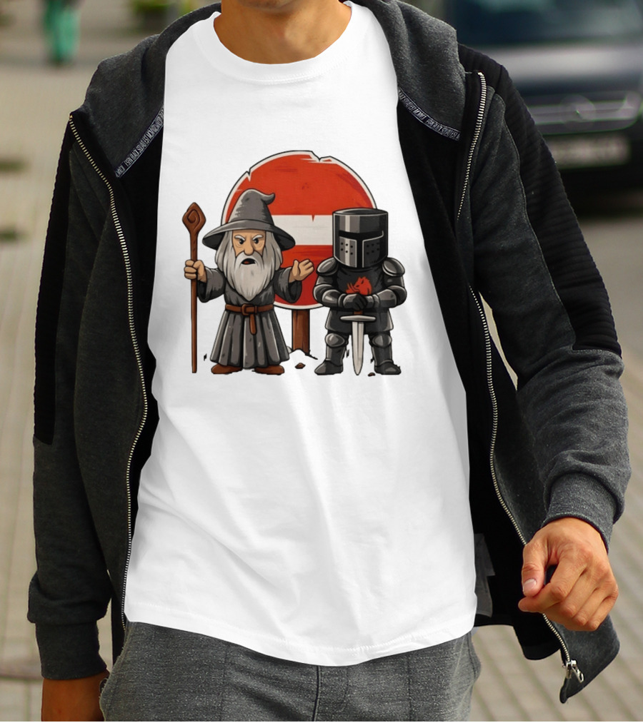 Gandalf Black Knight None Shall Pass T-Shirt