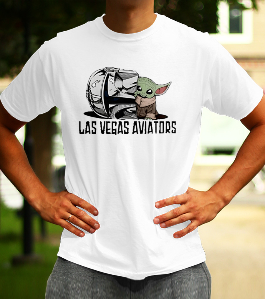 Las Vegas Aviators Star Wars Night 2026 Baby Yoda Pilot Helmet T-Shirt