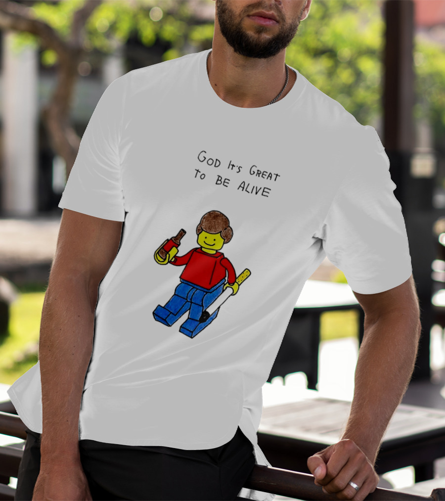 Lego God It's Great To Be Alive Paintbrush And Bottle T-Shirt
