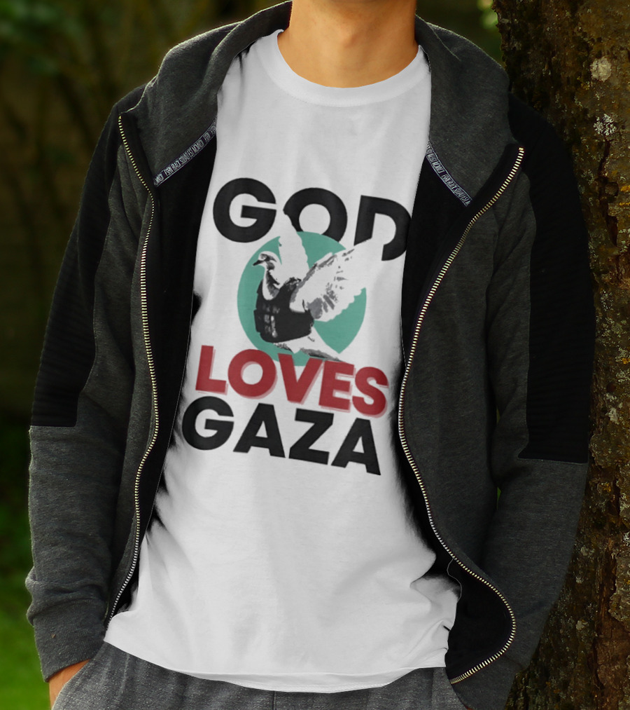 GOD LOVES GAZA Bird T-Shirt