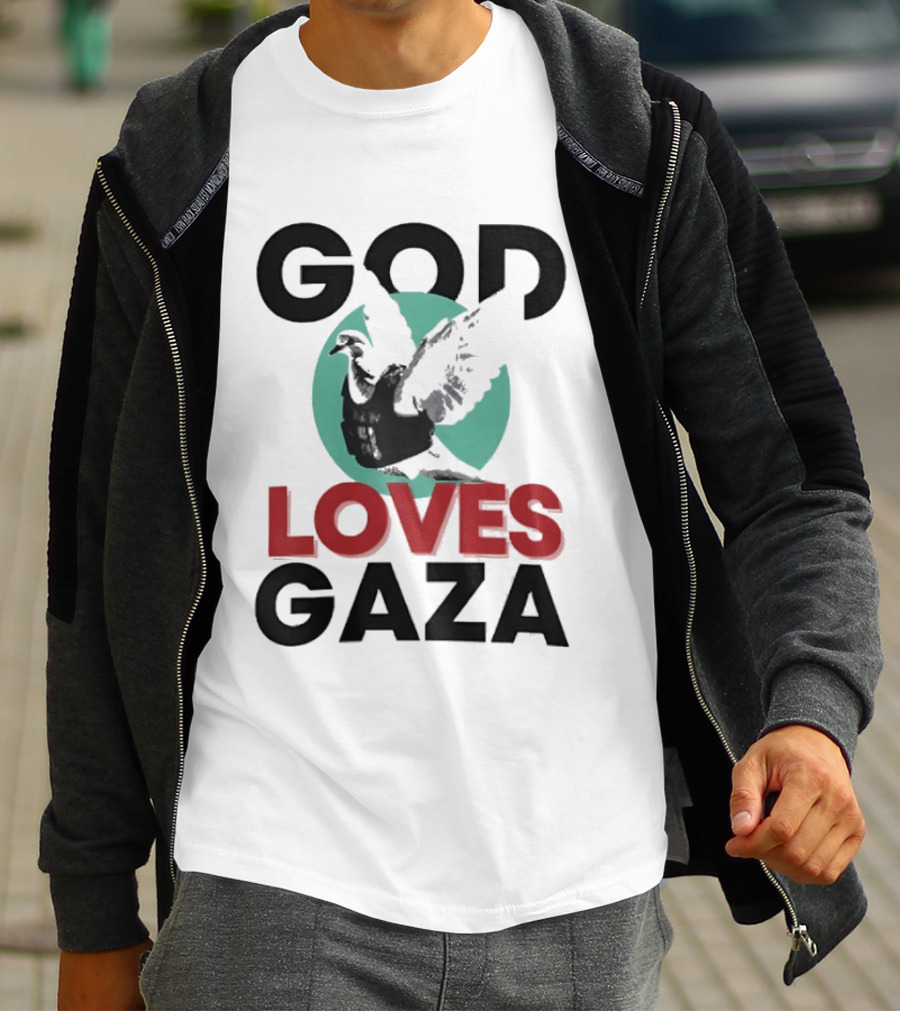 GOD LOVES GAZA Bird T-Shirt