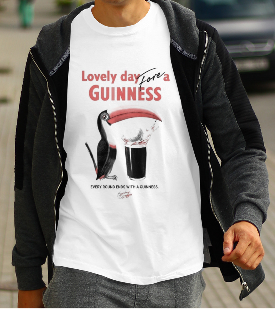 Lovely Day For A Guinness Every Round Ends With A Guinness Toucan Glass T-Shirt