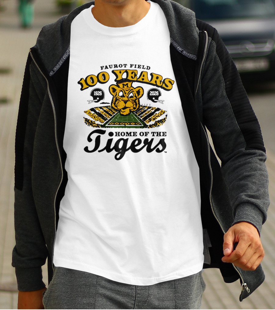 Faurot Field 100 Years Home Of The Tigers 1926 2026 T-Shirt