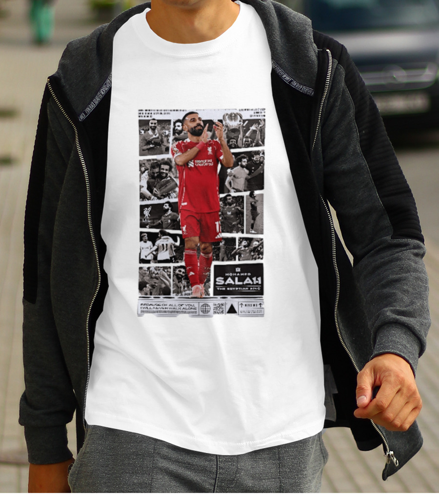 Mohamed Salah Liverpool FC The Egyptian King Magazine Collage T-Shirt