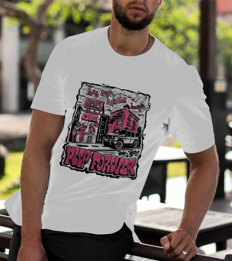 Big City Blues Peep Show Peep Forever Pink Panther GBC Park Avenue T-Shirt