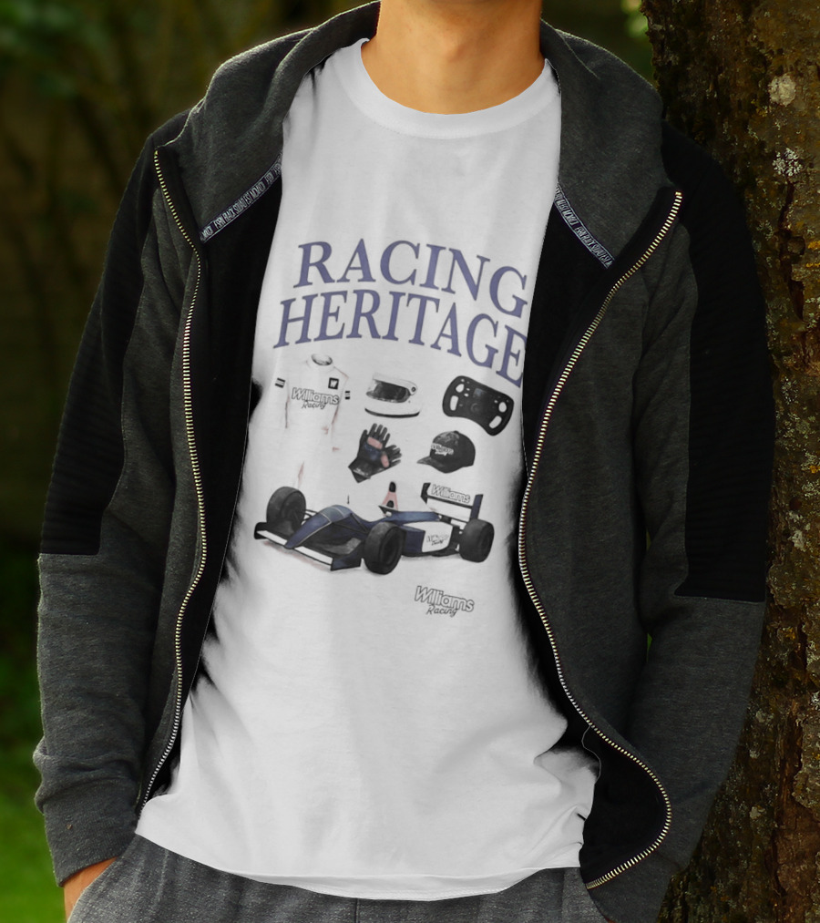 Racing Heritage Williams Racing Formula Car Icons Helmet Glove T-Shirt