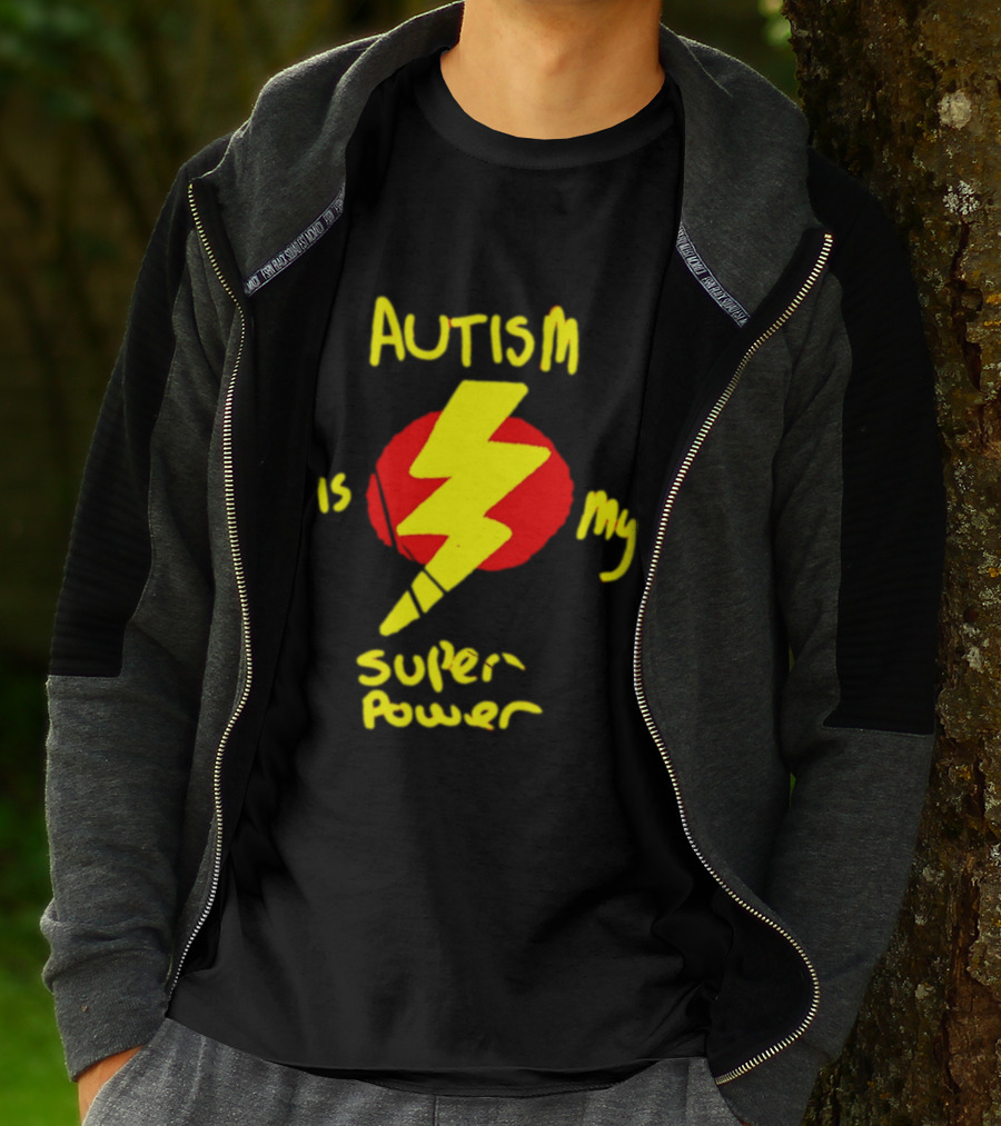 Autism Is My Super Power Lightning Bolt T-Shirt