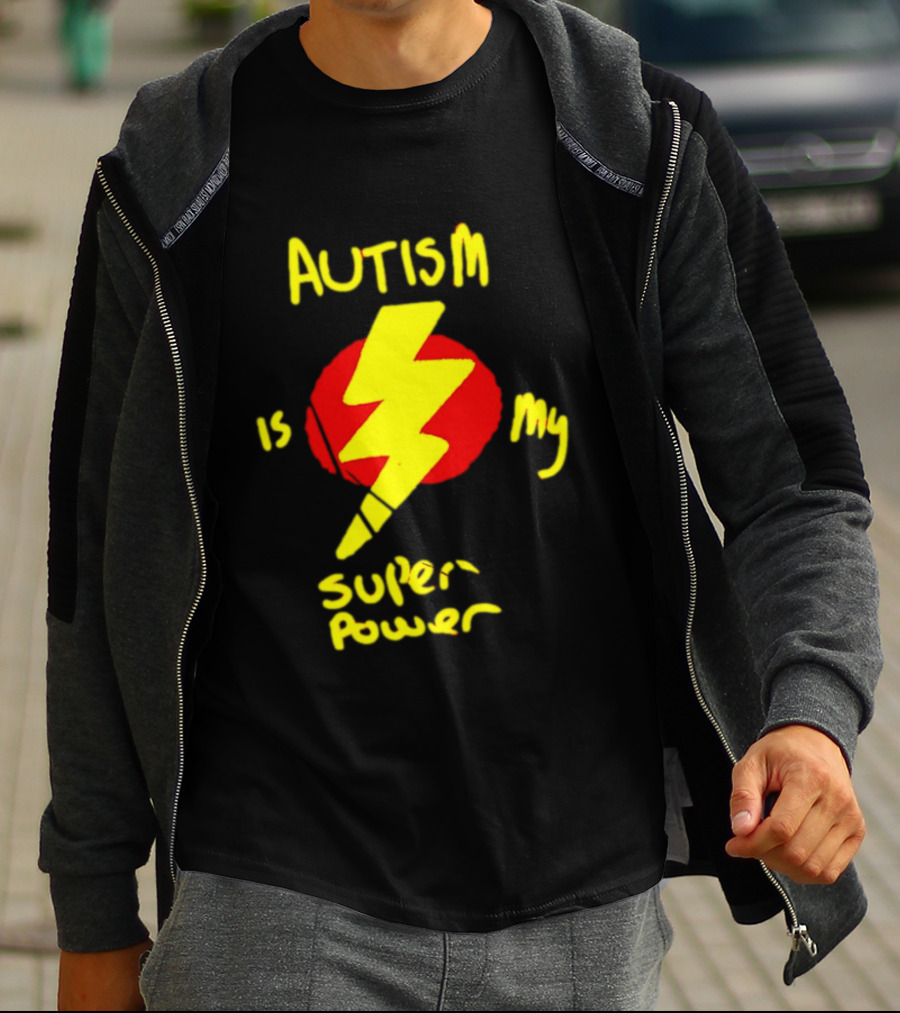 Autism Is My Super Power Lightning Bolt T-Shirt