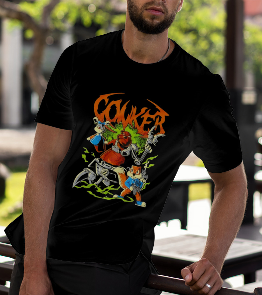 Conker Conquer The Day Robo Rabbit Duo Adventure T-Shirt