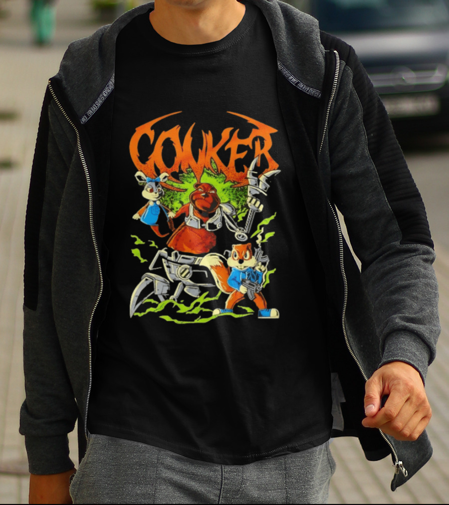 Conker Conquer The Day Robo Rabbit Duo Adventure T-Shirt