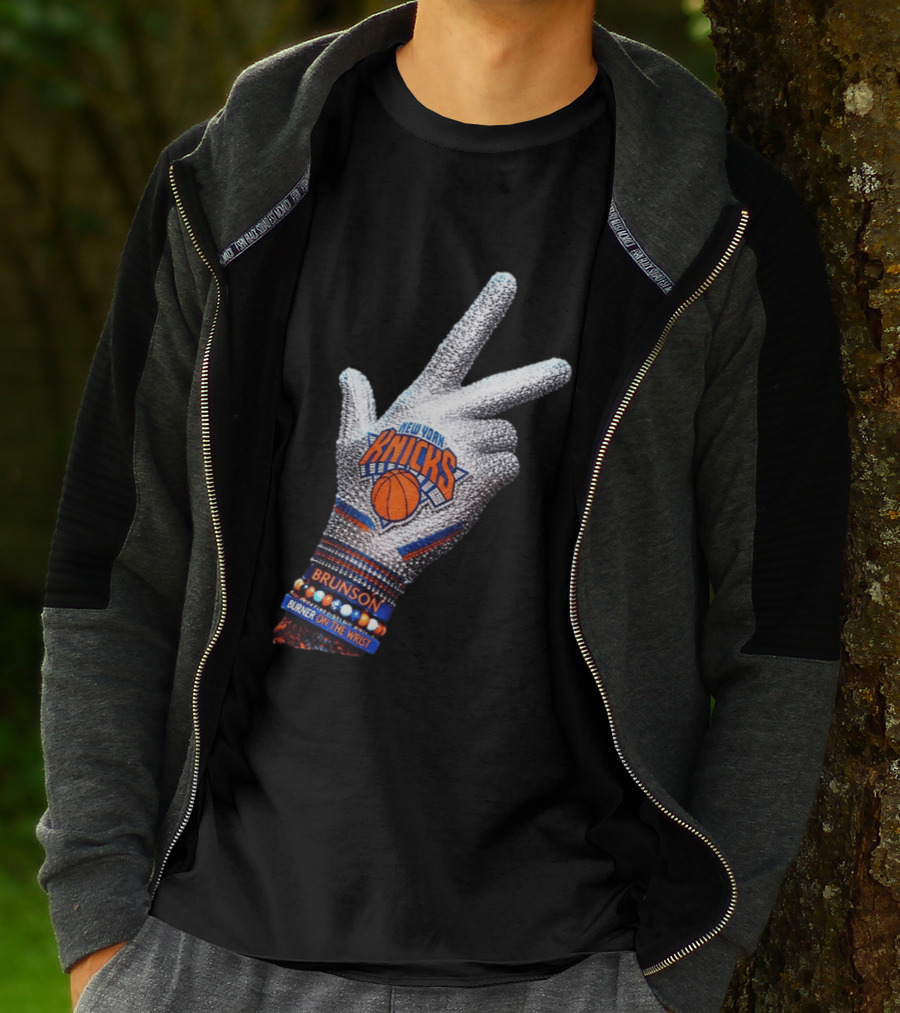 New York Knicks Iceman Jalen Brunson Burner On The Wrist Diamond Chain T-Shirt