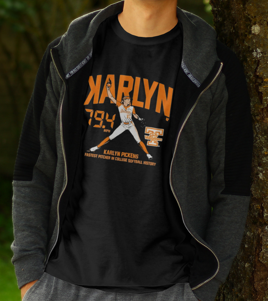 Karlyn Pickens 79.4 MPH Lady Volunteers Fastest Pitcher College Softball History T-Shirt