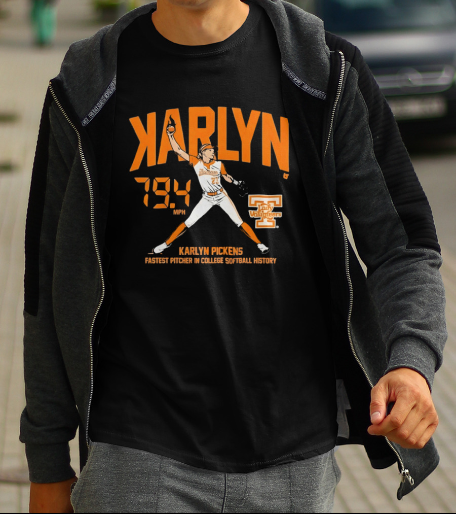 Karlyn Pickens 79.4 MPH Lady Volunteers Fastest Pitcher College Softball History T-Shirt