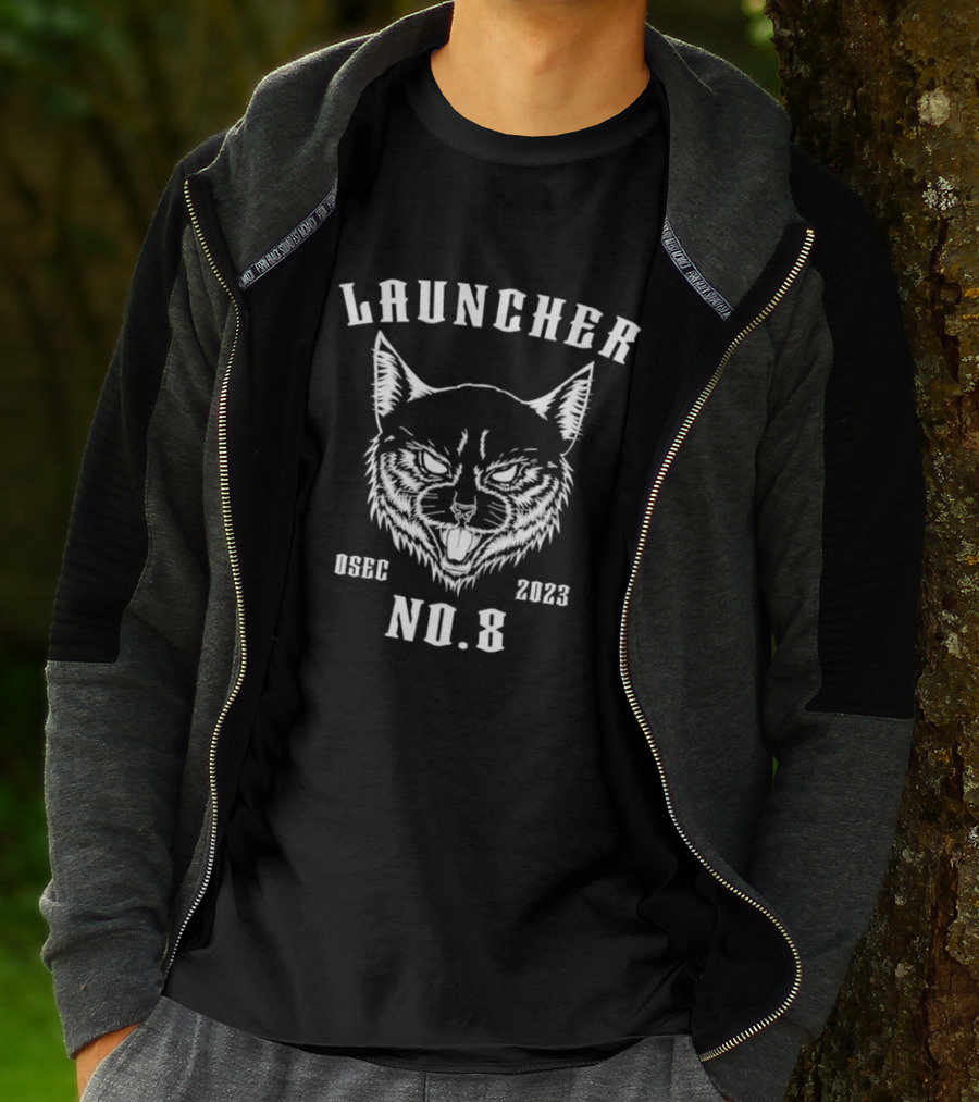 Launcher No 8 Osec 2023 Osaka Fierce Cat T-Shirt