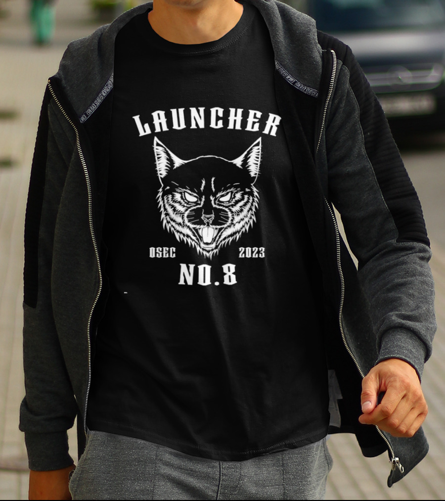 Launcher No 8 Osec 2023 Osaka Fierce Cat T-Shirt