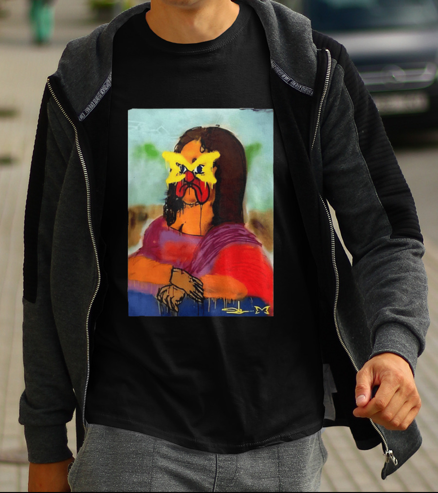 Mertra Slawn Mona Lisa Graffiti Remix T-Shirt