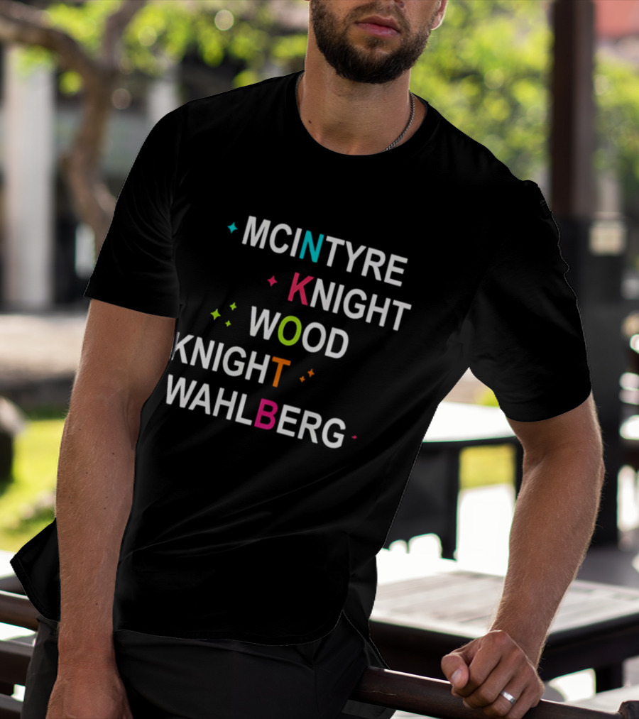 NKOTB McIntyre Knight Wood Wahlberg Colorful T-Shirt