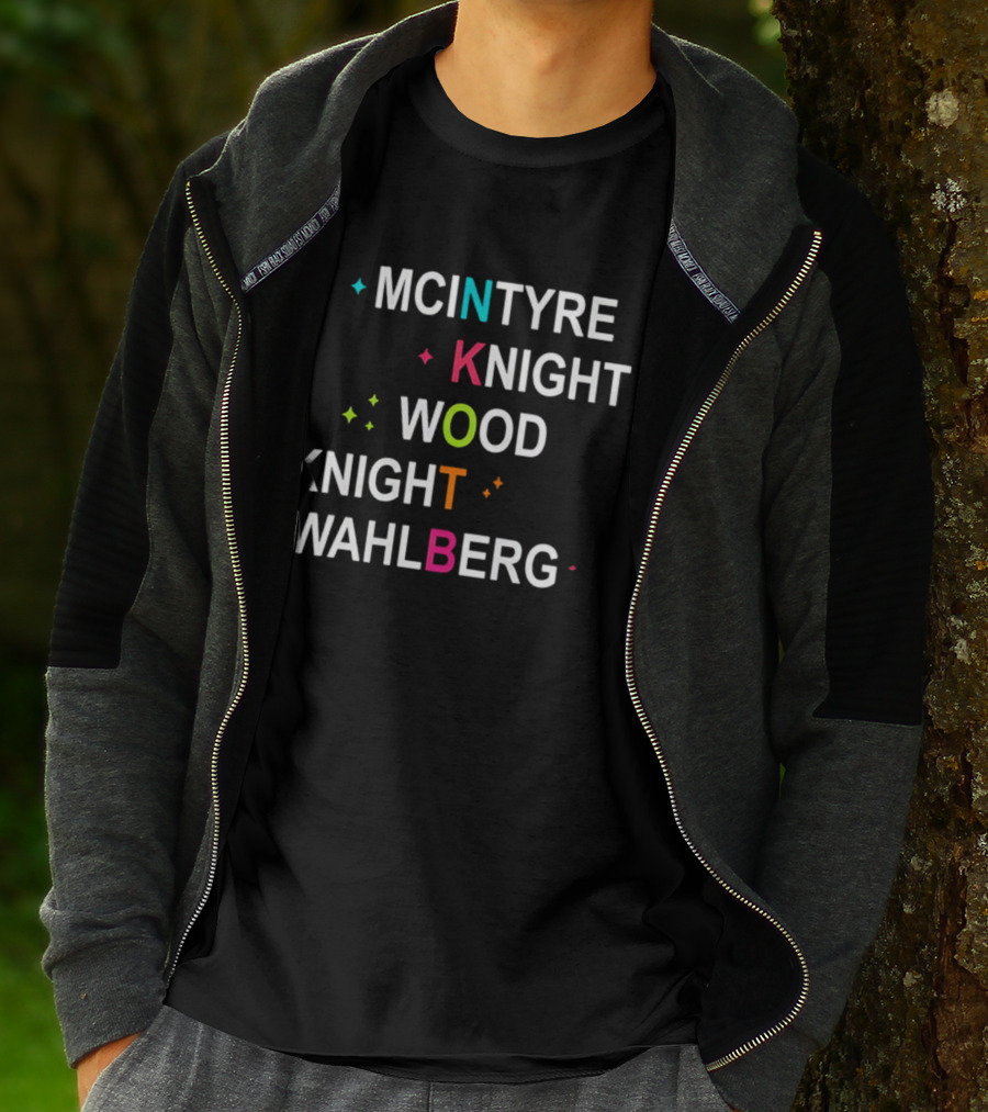 NKOTB McIntyre Knight Wood Wahlberg Colorful T-Shirt