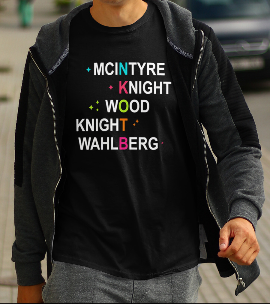 NKOTB McIntyre Knight Wood Wahlberg Colorful T-Shirt