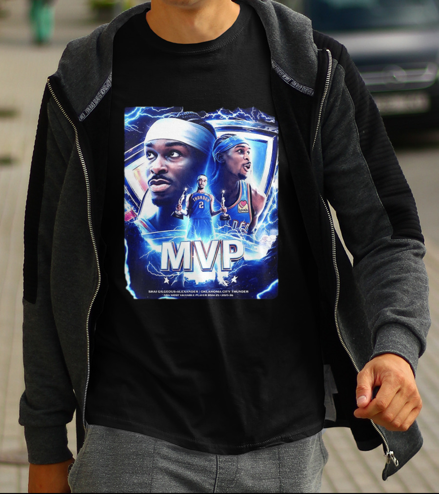 Shai Gilgeous Alexander Oklahoma City Thunder MVP NBA Most Valuable Player 2024 25 2025 26 T-Shirt