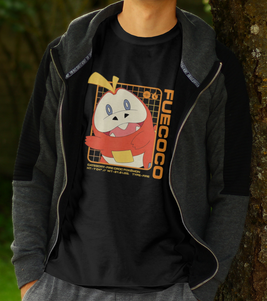 Fuecoco Fire Croc Pokémon Character Art Kanto Region T-Shirt