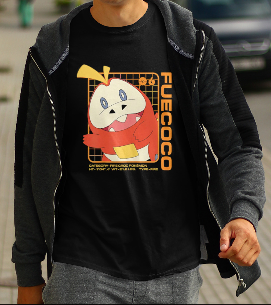 Fuecoco Fire Croc Pokémon Character Art Kanto Region T-Shirt