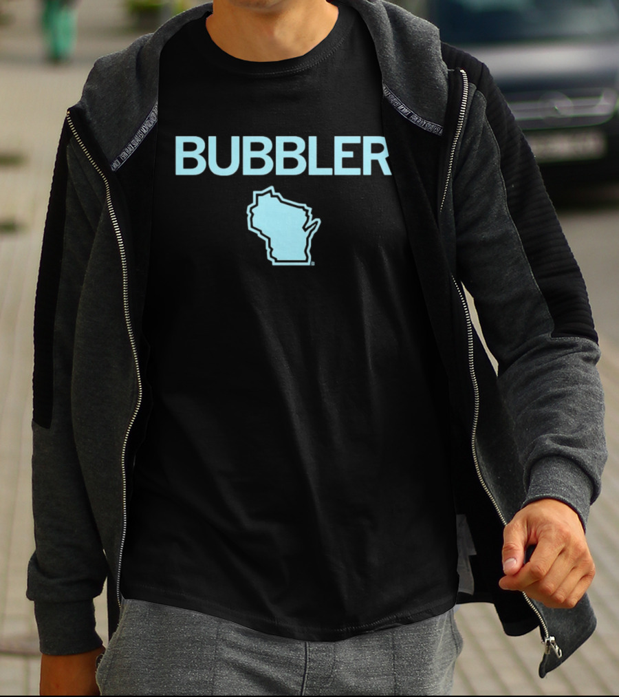 Bubbler Wisconsin Map T-Shirt